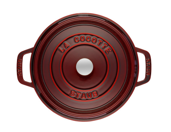 Кокот круглый, 20 см 2,2 л, гранатовый, Staub La Cocotte (1102087) Кокот круглый, 20 см 2,2 л, гранатовый, Staub La Cocotte (1102087)