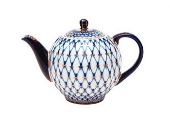 Чайник доливной 2000 мл Кобальтовая сетка (Тюльпан), Императорский фарфоровый завод (ЛФЗ) 80.00232.00.1